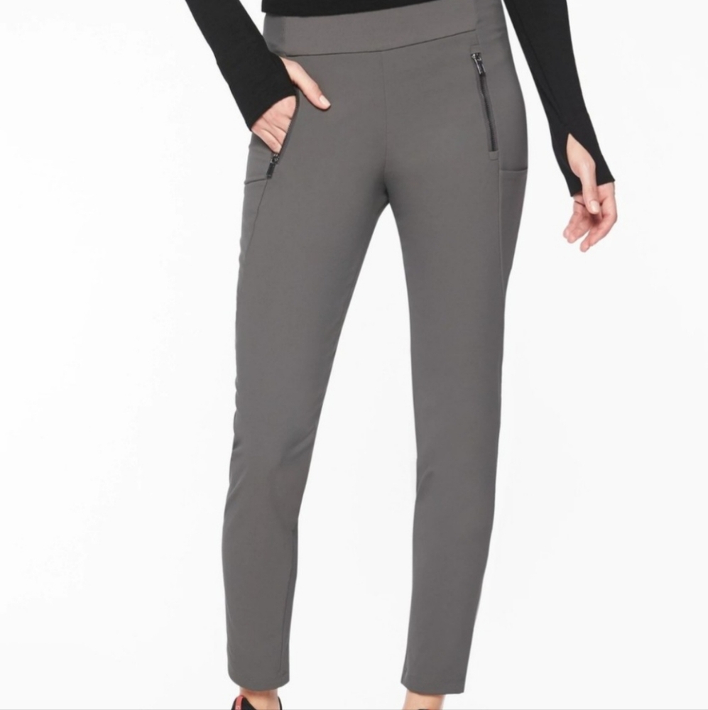 135B. Athleta Women's Charcoal Hybrid Ankle Pants - Size 10